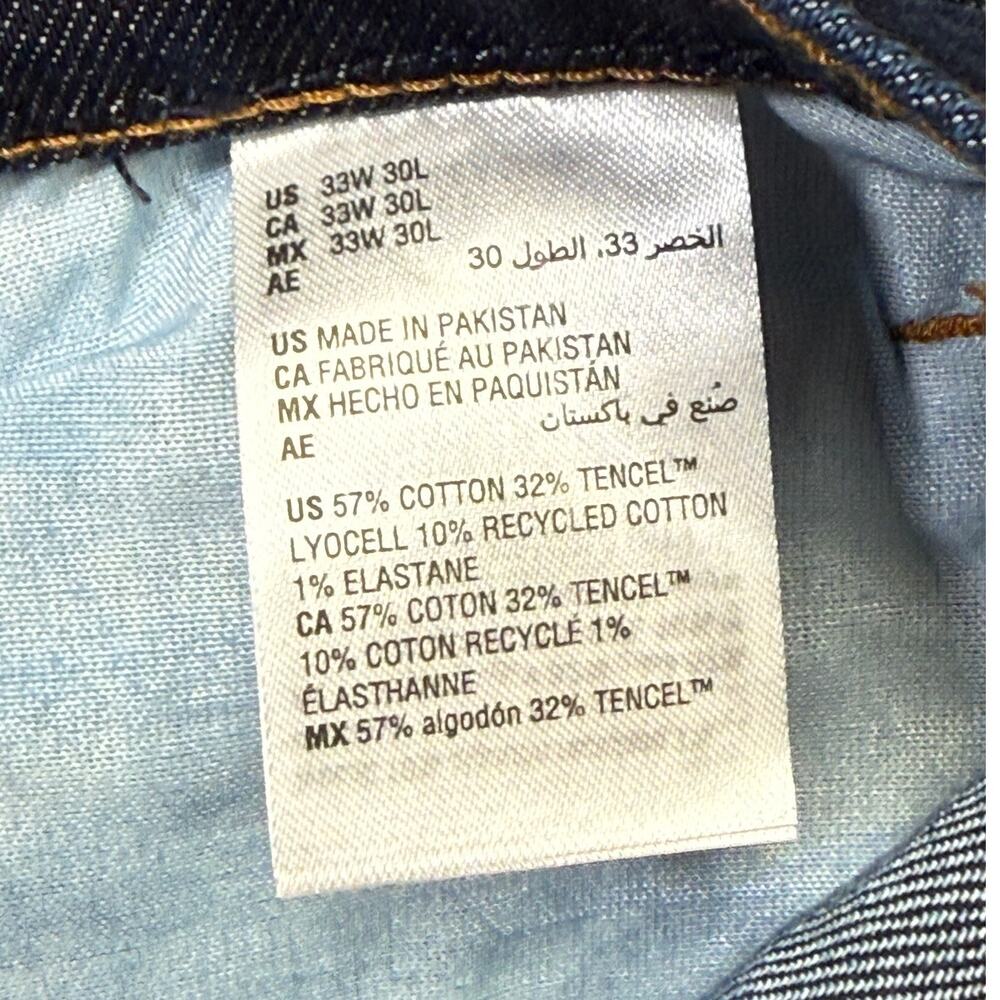 Mode of One Men's Straight-Fit Jeans, Roosevelt blue 33x30 $70 - Picture 8 of 11